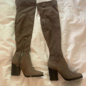 Marc Fisher Over the Knee Boots - Taupe